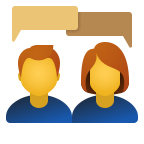 Icon of two people talking